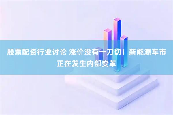 股票配资行业讨论 涨价没有一刀切！新能源车市正在发生内部变革